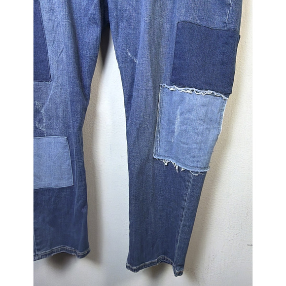 Melissa McCarthy Seven 7 Women's 20 Slimming Girlfriend Patch Denim Jeans 80's - Picture 3 of 14